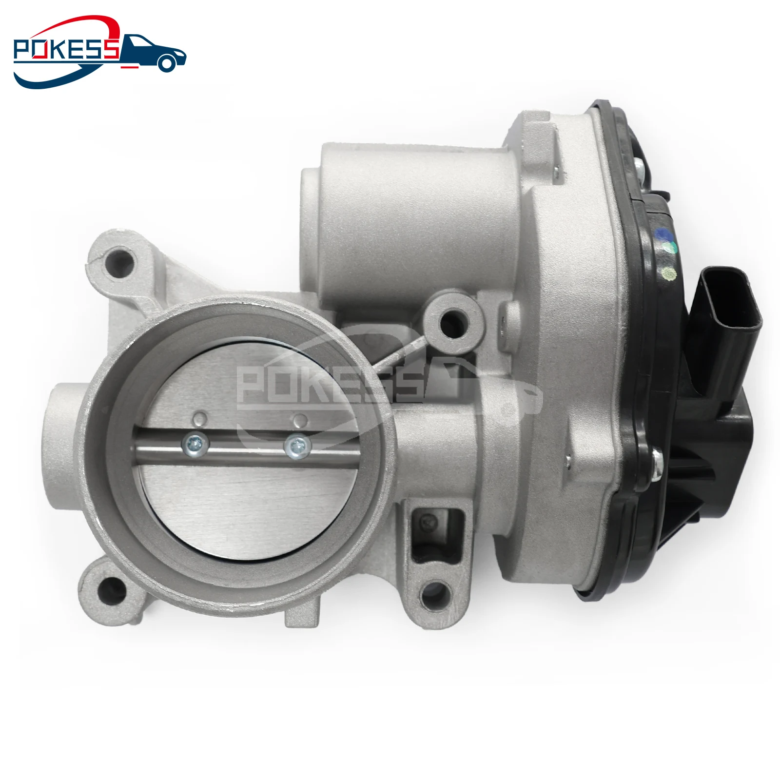 POKESS Throttle Body With Position Sensor For Ford Focus 1.6 1.8 C-MAX 1.8 2.0 Mondeo 07-12 S-MAX 4M5G9F991ED