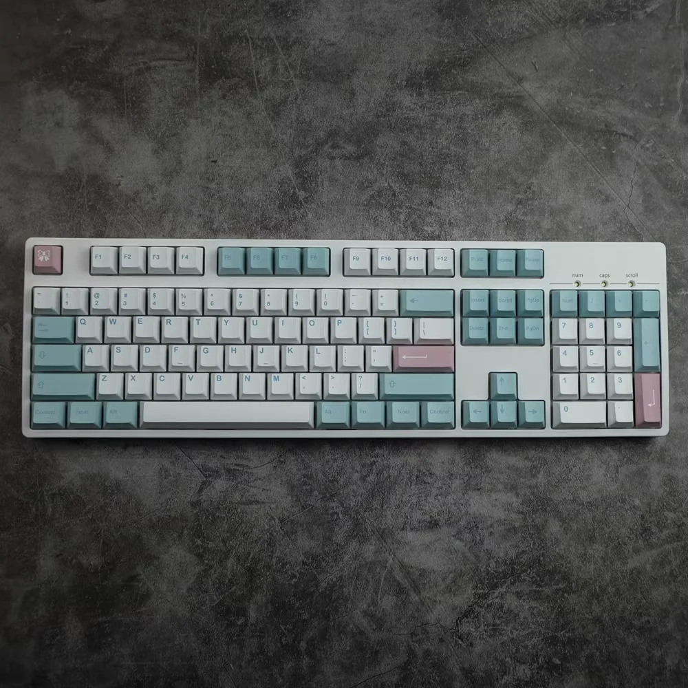 142 Keys GMK Noel Keycaps Bahasa Inggris PBT Keycap Dye-Sublimation Cherry Profile Untuk Keyboard Mekanik MX Key Cap 2.25U 2.75U ISO