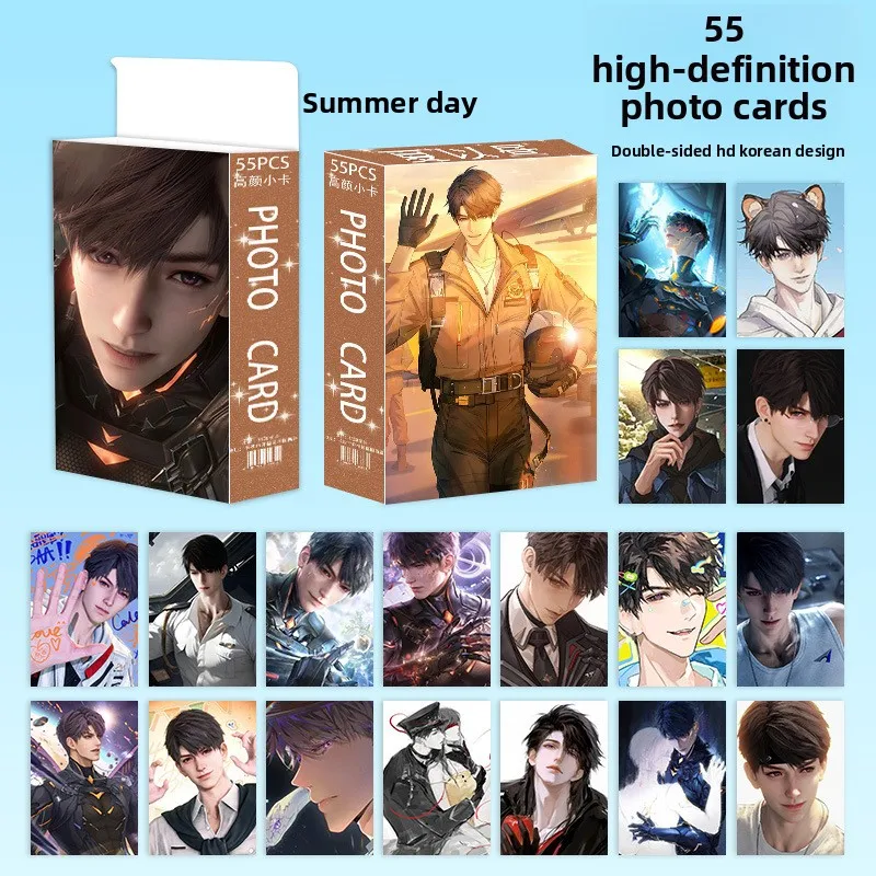 55Pcs Love And Deepspace Game Lomo Card  Caleb XIAYIZHOU Character HD Photo Cards Fans Collection Gift Card Wholesale