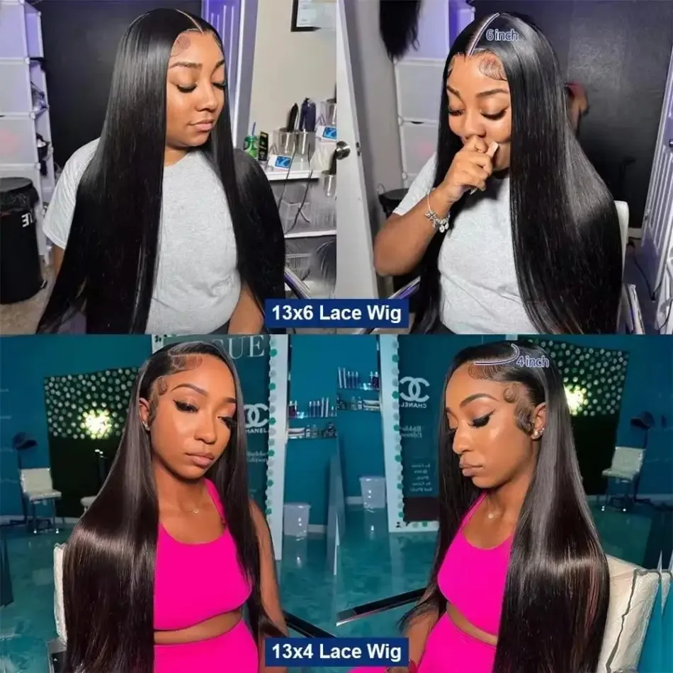 40 Inch Straight Human Hair Wigs 220 Density HD Lace Wig 13X6 Lace Frontal Wig Glueless 5X5 Hd Lace Closure Wig For Black Women view 2