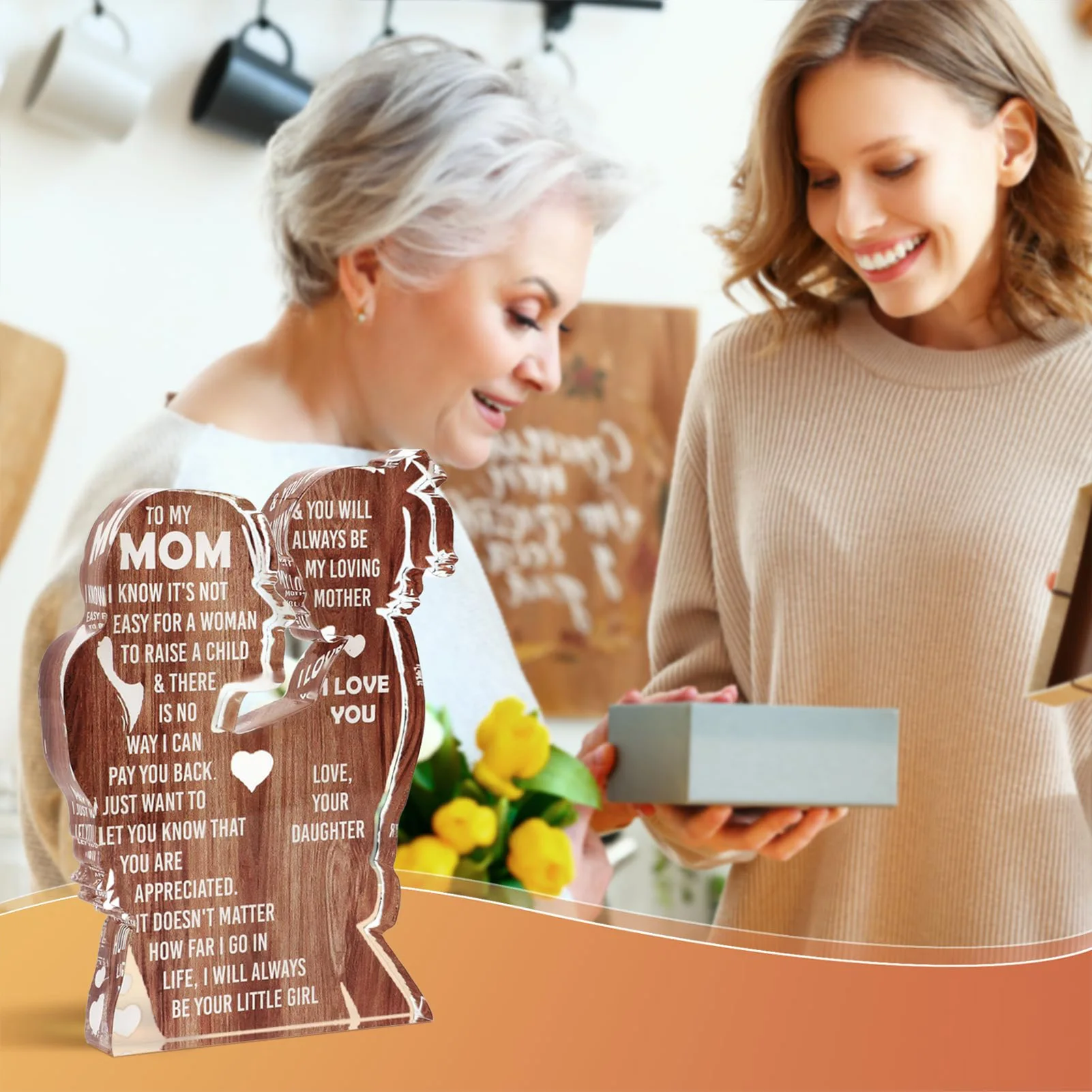 2026 هدايا عيد الحب الإبداعية نص غنائي الاكريليك زخرفة لمكتب خزانة Teapoy الموقد لوازم الديكور المنزل