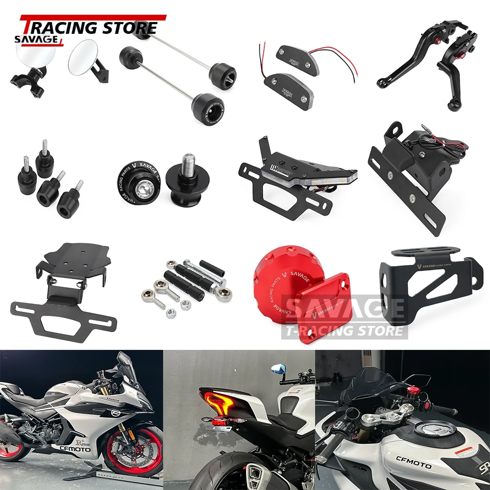

For CFMOTO 450SR 450SS 450SRS Rearview Mirror Wheel Axle Guard Turn Signal Lever License Plate Holder Lowering Link Spool Slider