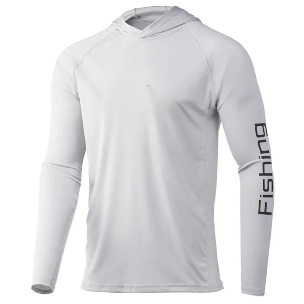 

Hooded Fishing Shirt Long Sleeves UV Protection Man Outdoor Summer Camouflage Moisture Wicking Jersey Fishing Clothing