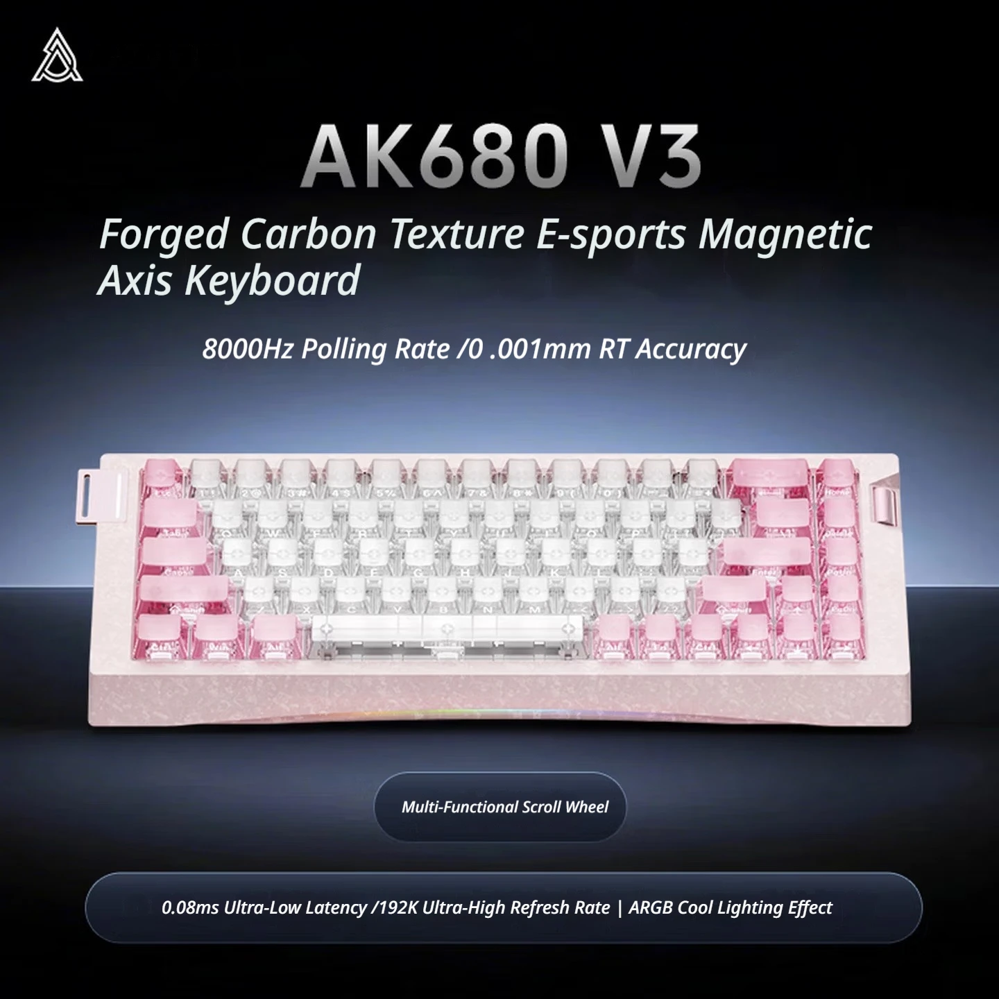AJAZZ AK680 V3 Gaming Keyboard Carbon Fiber Magnetic Switch Wired
