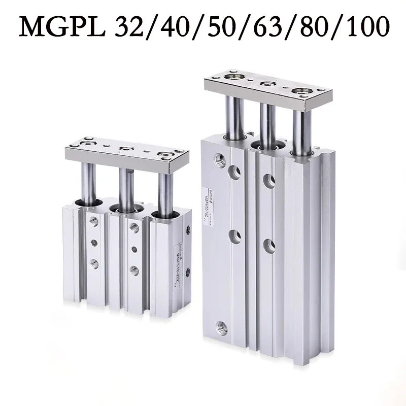 MGPL SMC Type Pneumatic Compact Guide Cylinder MGPL32 MGPL40 MGPL50 MGPL63 MGPL80 MGPL100 Stroke 50/75/100/125/150/200MM