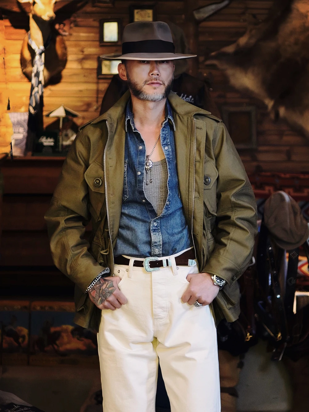 

Tailor Brando 1970-х годов, канадский армейский боевой плащ MKll, 378 г/м2, тяжелая ткань Ripstop Jungle, куртка средней длины