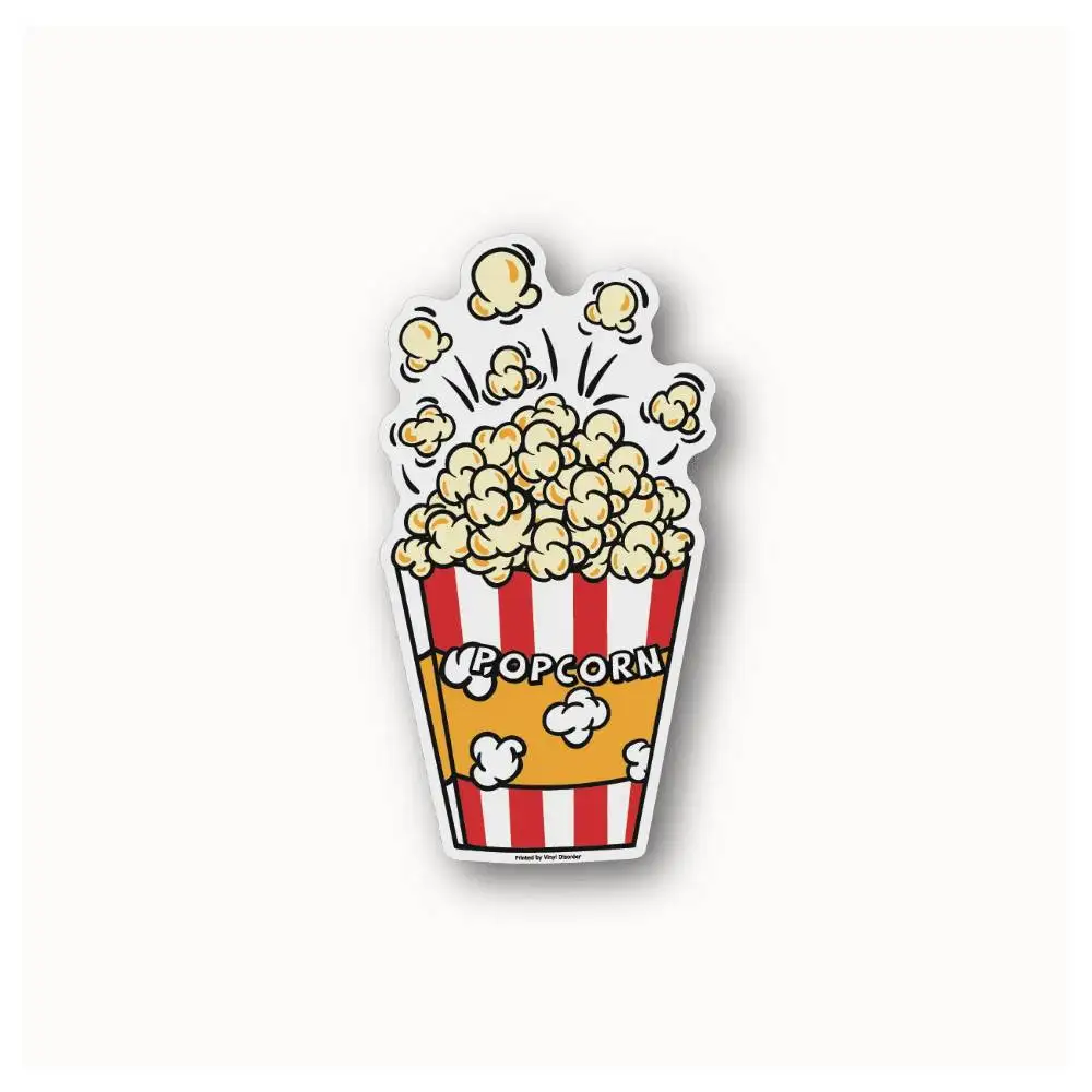 Popcorn Waterproof Stickers For Decorating Car Windows Motorcycles And Computers.