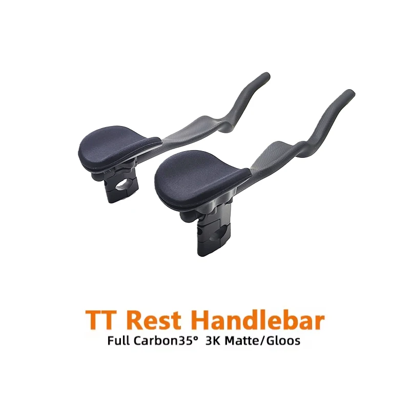 Vélo de route Triathlon temps d'essai 3K repose-vélo entièrement en carbone guidon TT 35 °   Pour extension de guidon Aero avec clip