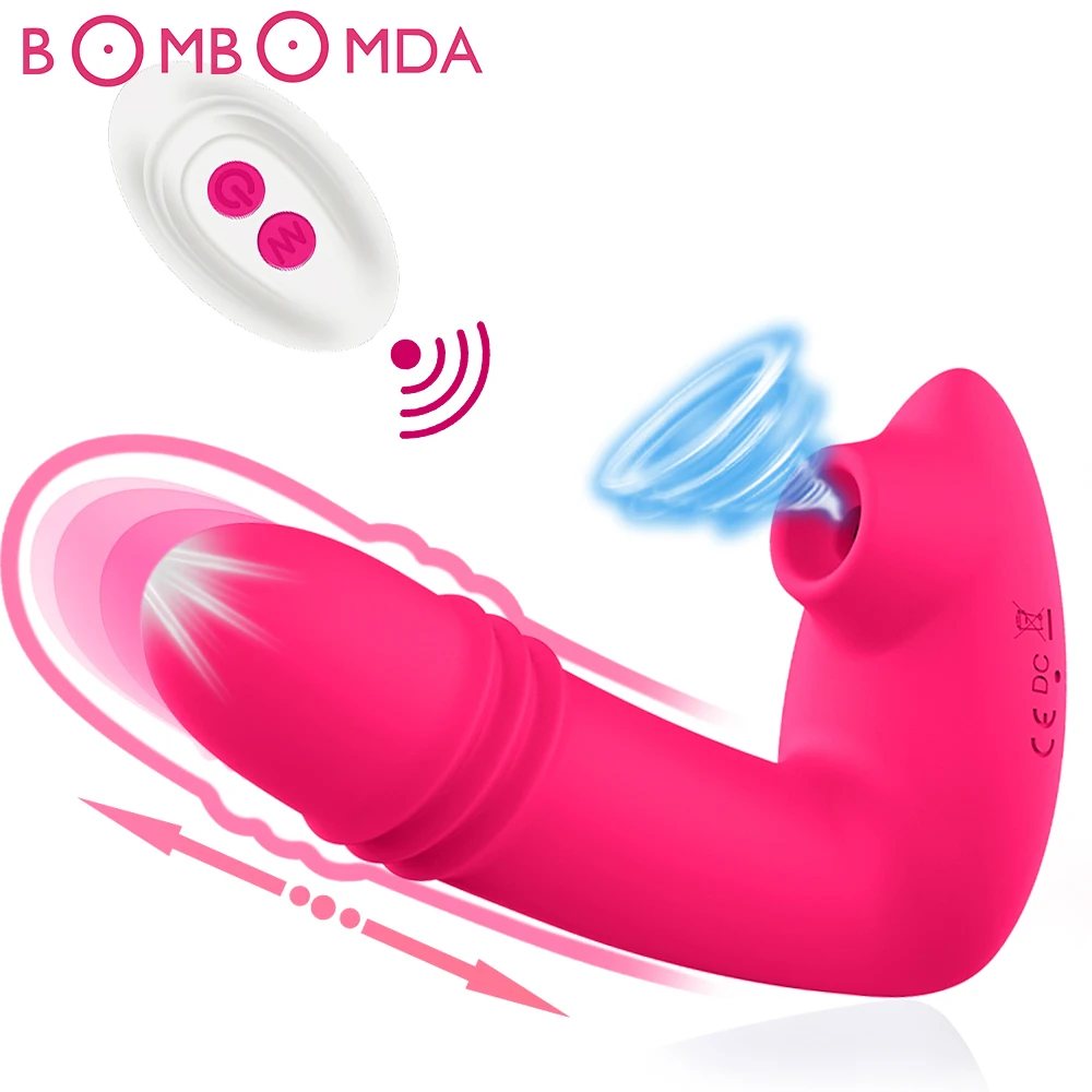 Vagina Sucking Vibrator 10 Speeds Telescopic Vibrating Sucker Oral Sex Suction Clitoris Stimulator Erotic Sex Toy for Women Mast