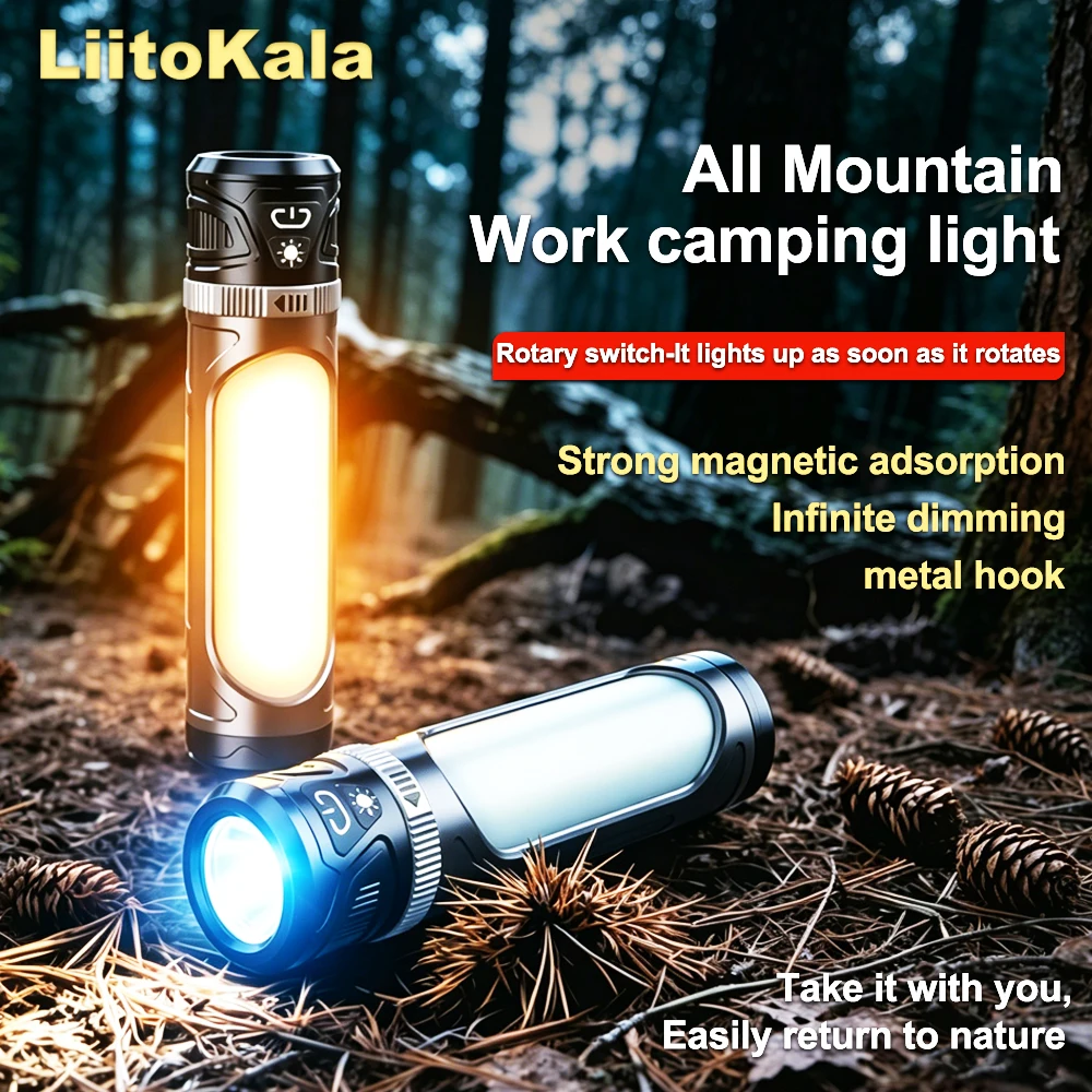 LiitoKala LF-K2 Camping Light with Strong Magnetic Adsorption for All Mountain Work Portable Outdoor Lighting
