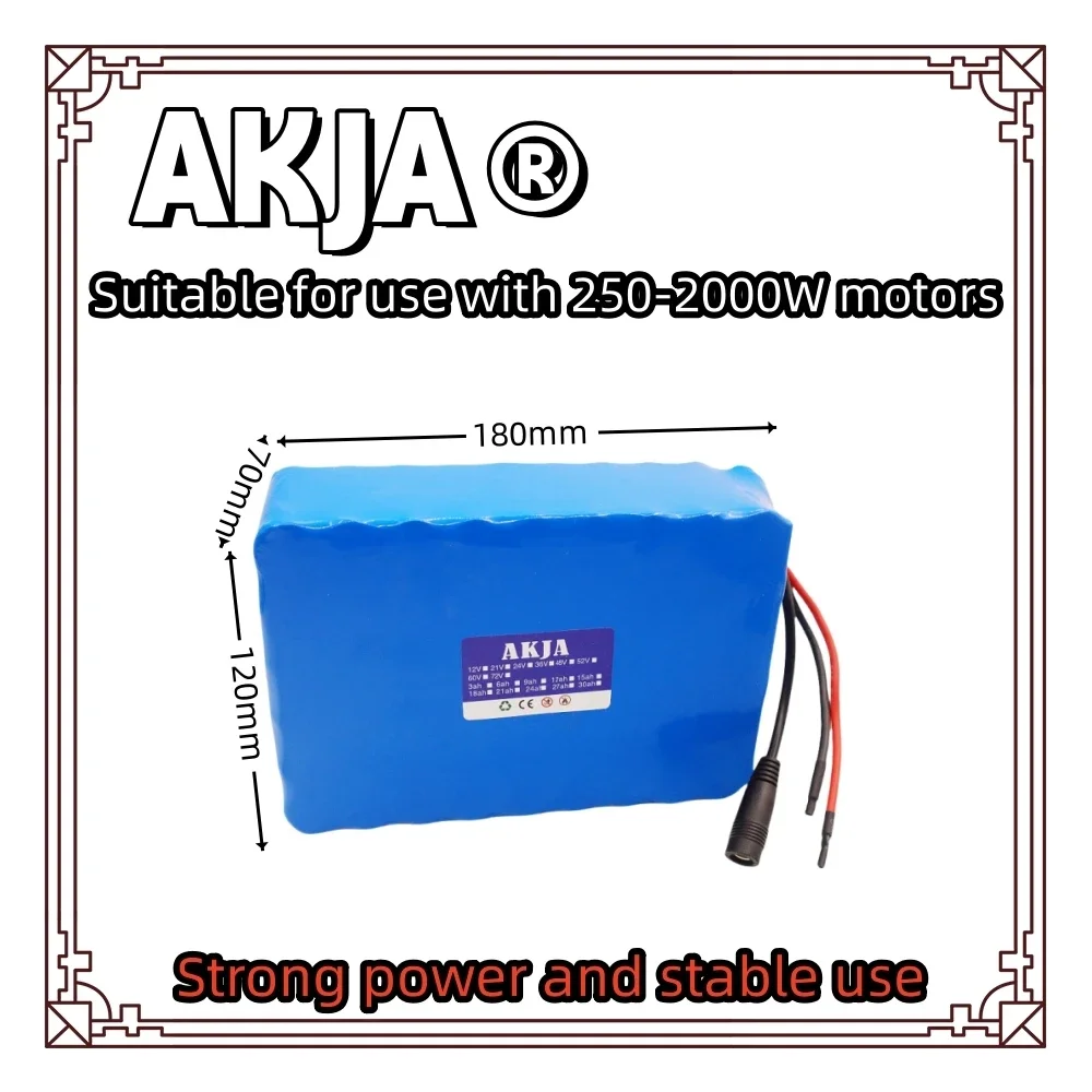 Air fast transportation18650lithium battery pack24V25.2V battery6S9P 27AH suitable for 250-2000W motor new full capacity+charger