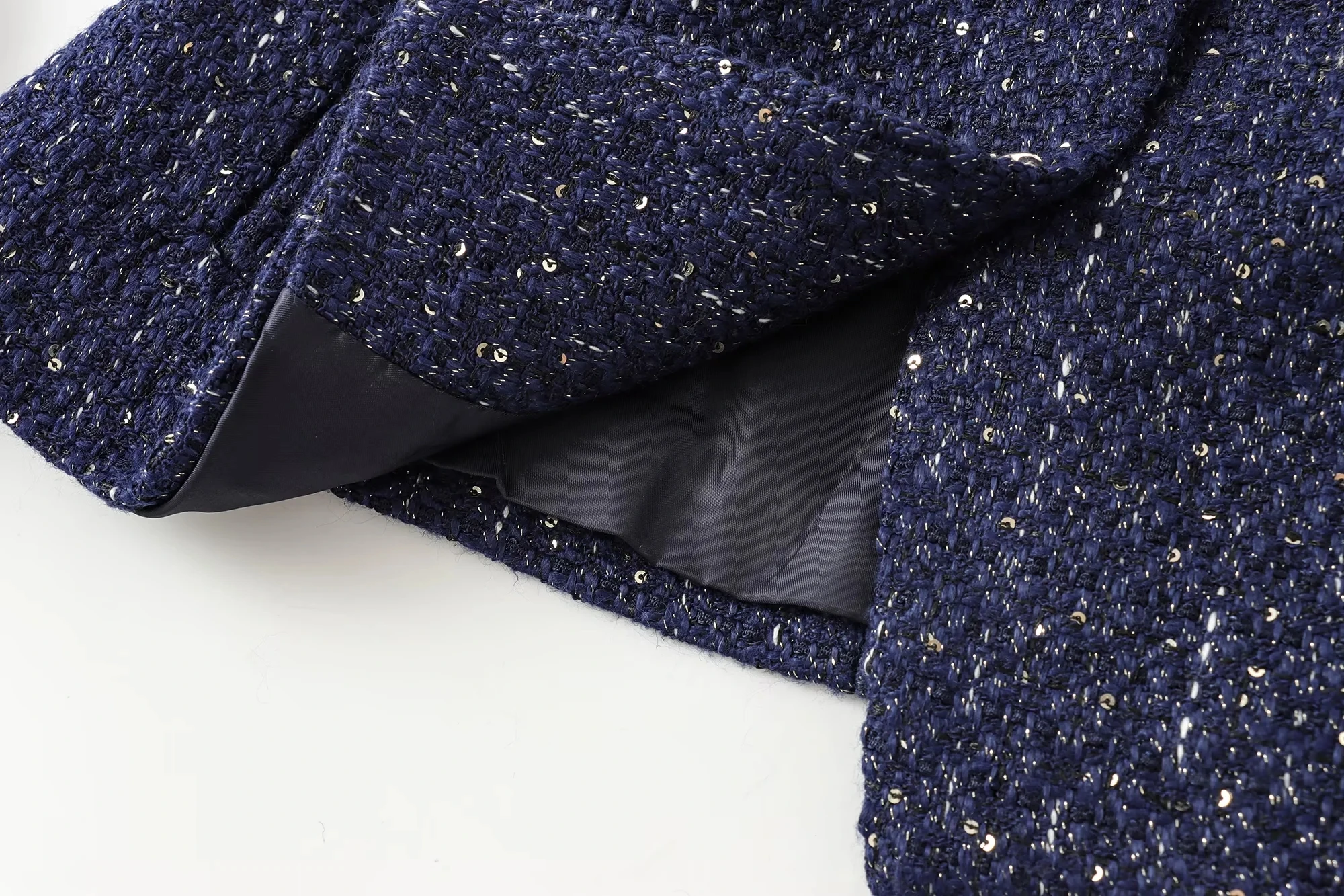 2025 herbst Mode Frauen Pailletten Blau Weste Mit Gürtel dekoration textur Westen Ärmellose Mantel Streetwear Chic Weste Tops