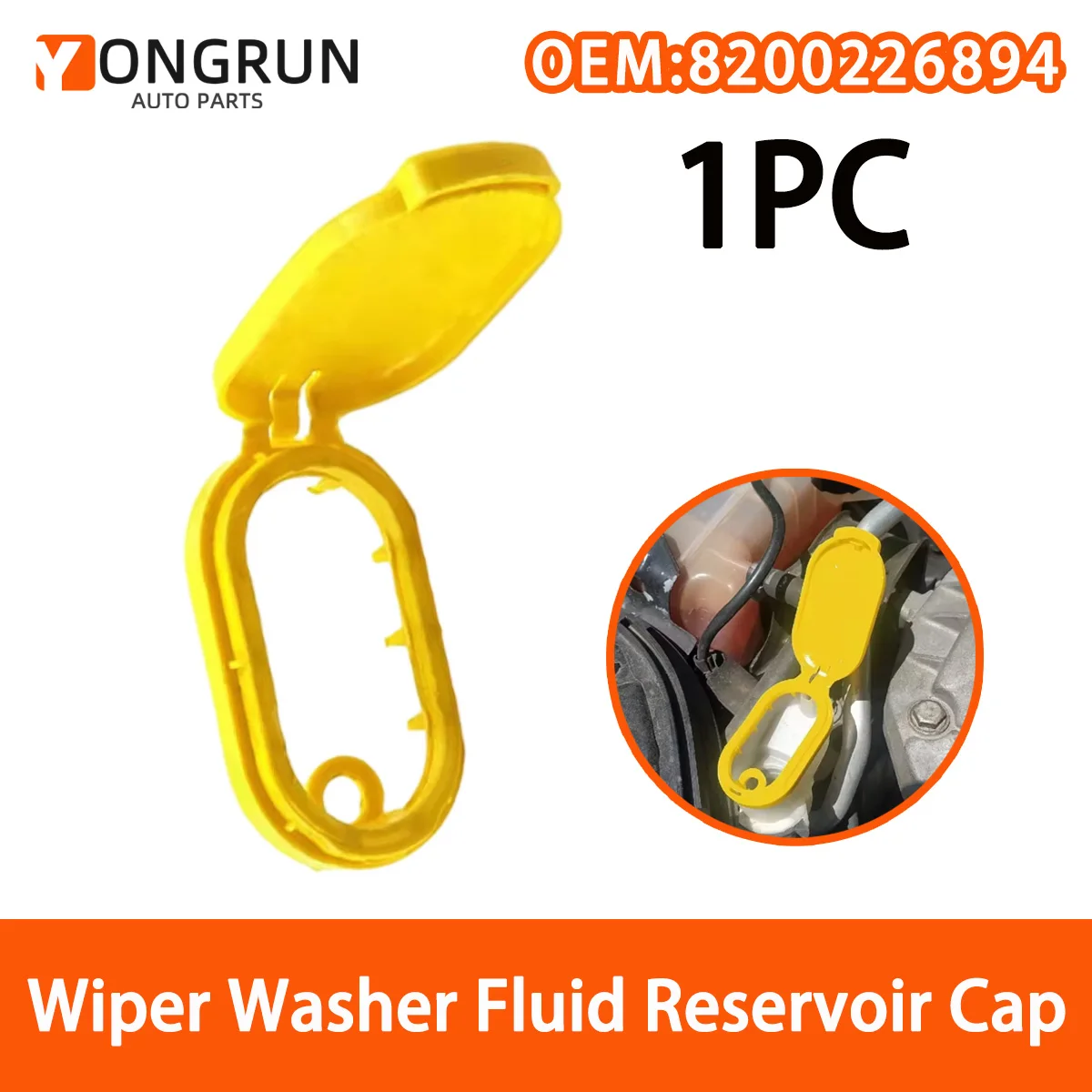 Yongrun tampa do reservatório de fluido para-brisa de carro, pode ser adequada para renault megane cc 2 scenic 2 trafic 2 clio 3 oe8200226894