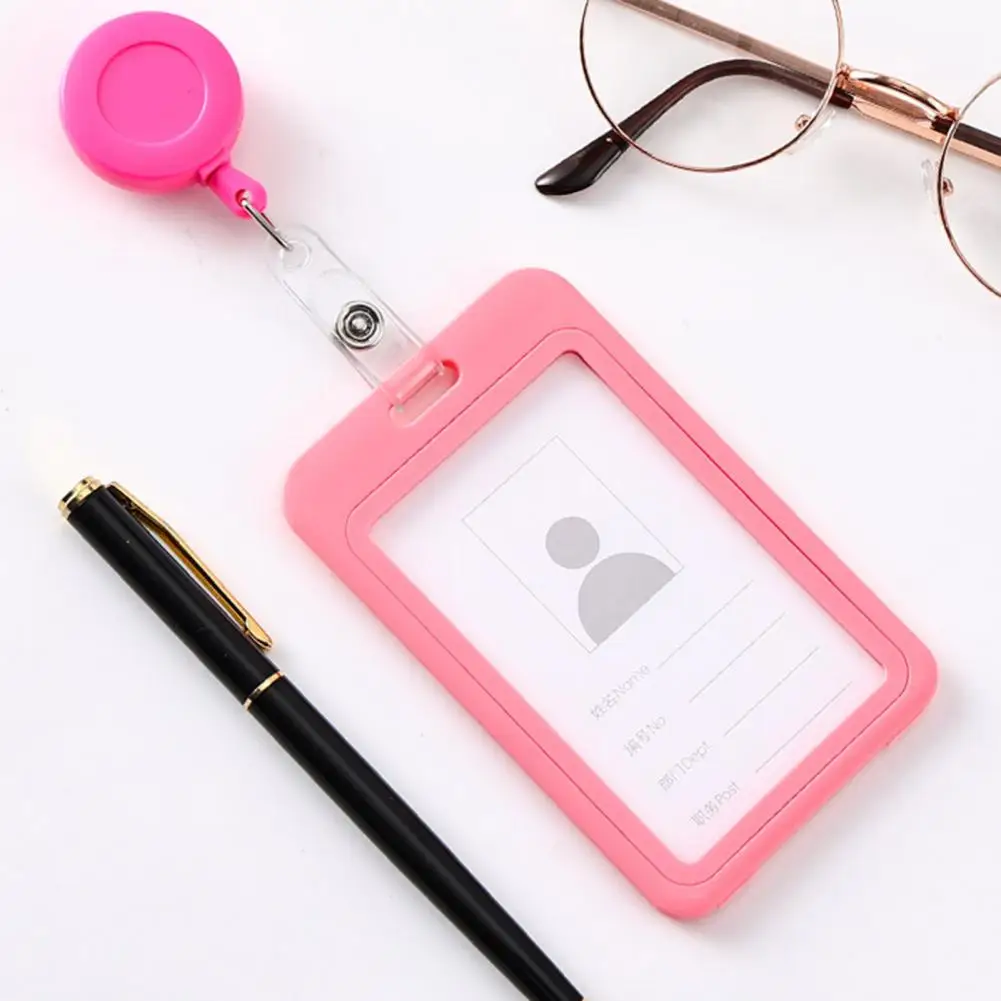 حامل شارة الموظفين من سبائك الألومنيوم ، حافظة بطاقة هوية آمنة ، حامل بطاقة هوية ترخيص العمل ، مادة Pp عالية