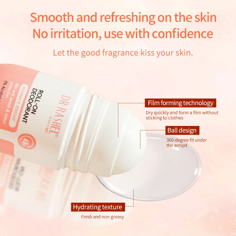 DR.RASHEL دائم 48 ساعة عطر مزيل العرق عصا بلسم عشبي الجسم الإبط إزالة الرائحة اشراق مضاد للتعرق