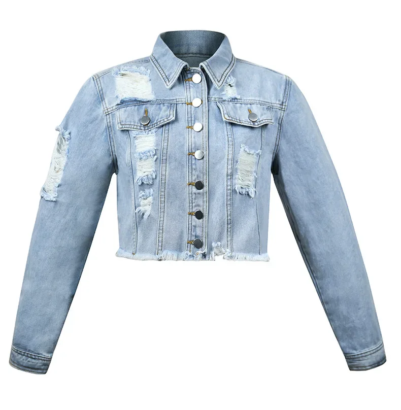 Katoenen Denim Jas Vrouwen Denim Tops Jassen Kraagvorm Y2k Casual Jeans Vest Punk Gothic Korte Jassen Knop 2025