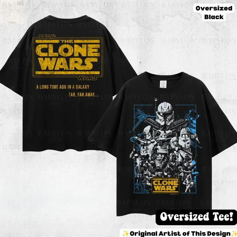 2026 Star Wars Summer Men's and Women's Pure Cotton T-shirt Comfortable, Breathable, High Quality Ins Y2k