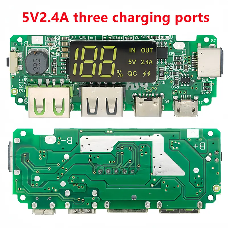 لوحة شحن 18650 ثنائي USB 5V 2.4A وحدة بنك طاقة محمول 186 50 لوحة شحن بطارية ليثيوم حماية الدائرة - 3
