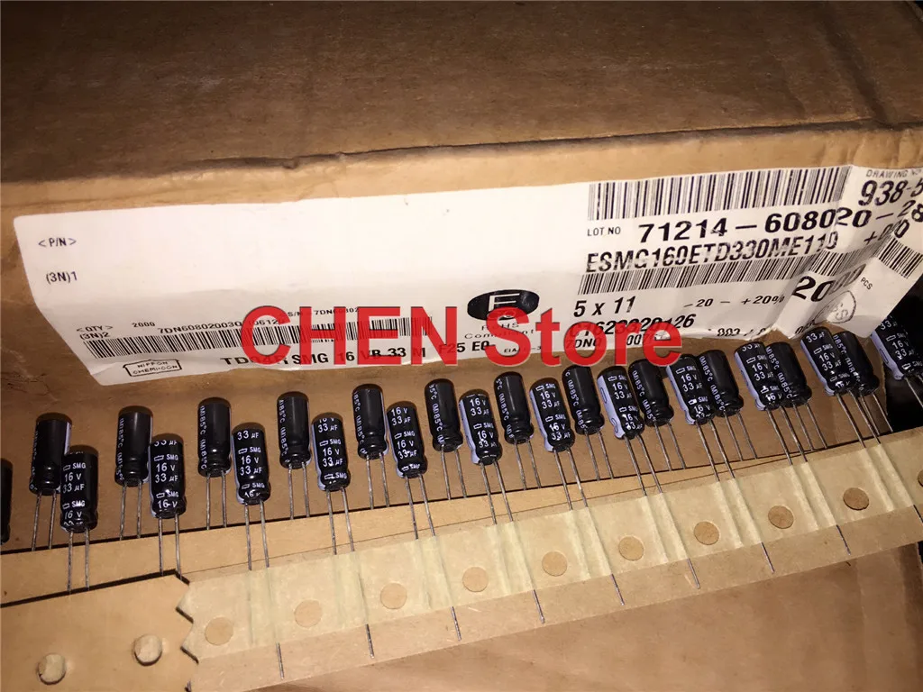 50PCS Original Japan NIPPON SMG 16V33UF 5X11mm 85 degrees CHEMI-CON electrolytic capacitors NCC smg 33UF 16V