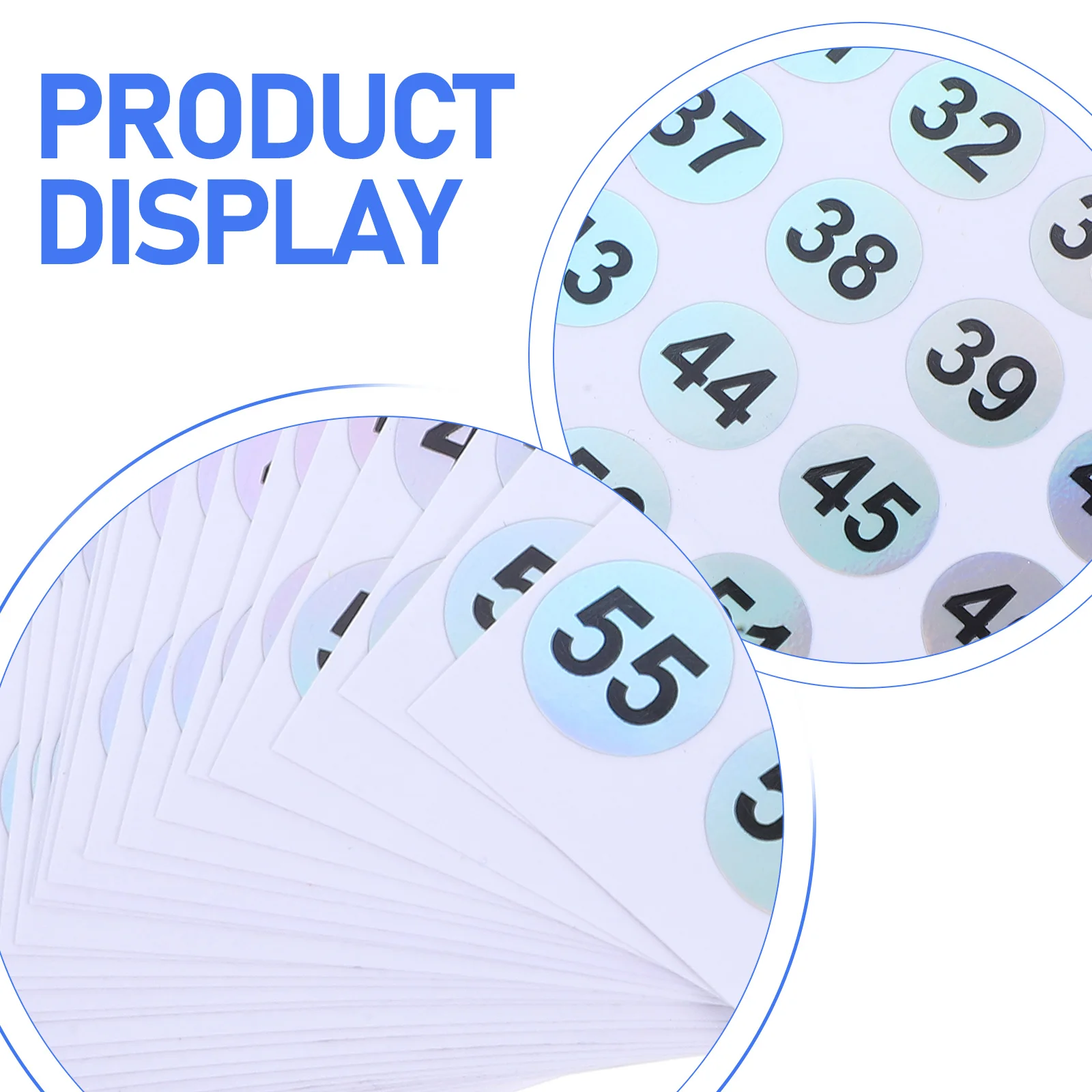 50pcs Round 01-60 Waterproof Number Stickers Self Adhesive Consecutive Labels For File Storage Inventory Outdoor Use Sticky