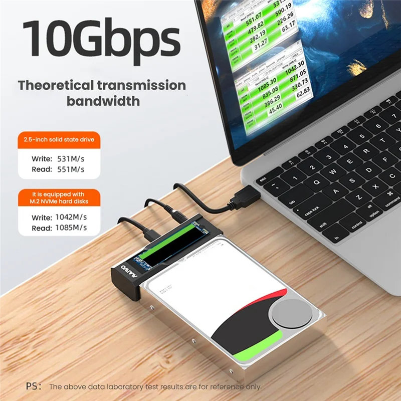 M85K  Dual Bay M.2 Nvme Case and HDD Docking Station Type C Docking Station 3.5Quot, Clone Duplicator EU Plug