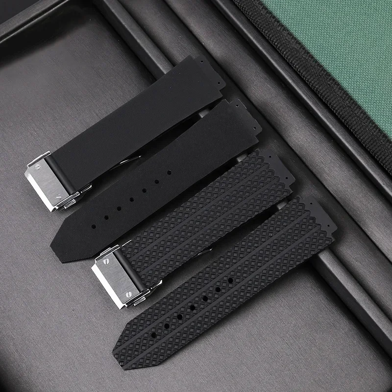 Watch Bands for HUBLOT BIG BANG Silicone 25*19mm Waterproof Men's Watch Strap Chain Watch Accessories Rubber Bracelet Wristband
