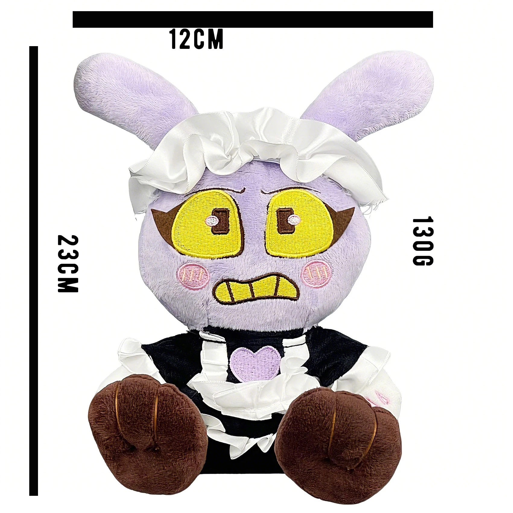 2026 New Cute Purple Maid Bunny Plush Toy Soft Stuffed Cartoon Rabbit Kawaii Plushie Kids Birthday Gift Room Decor Party Favor