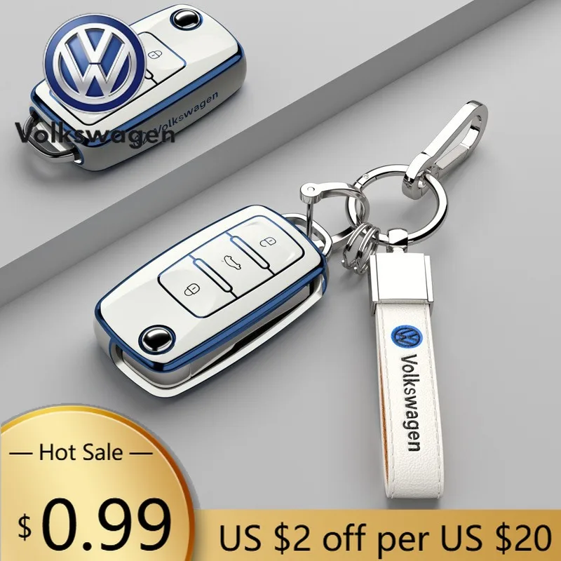 

Чехол для ключа автомобиля из ТПУ в спортивном стиле для VW Volkswagen Jetta MK5, Golf, Polo, Passat, Tiguan, Beetle
