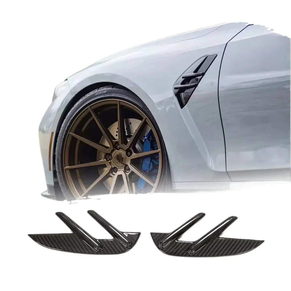 

New! Dry Carbon Fibre Car Front Side Fender Air Vent Covers Trims For BMW M3 G80 G82 G83 M4 2021+ Car Air Intake Fender Vents Co