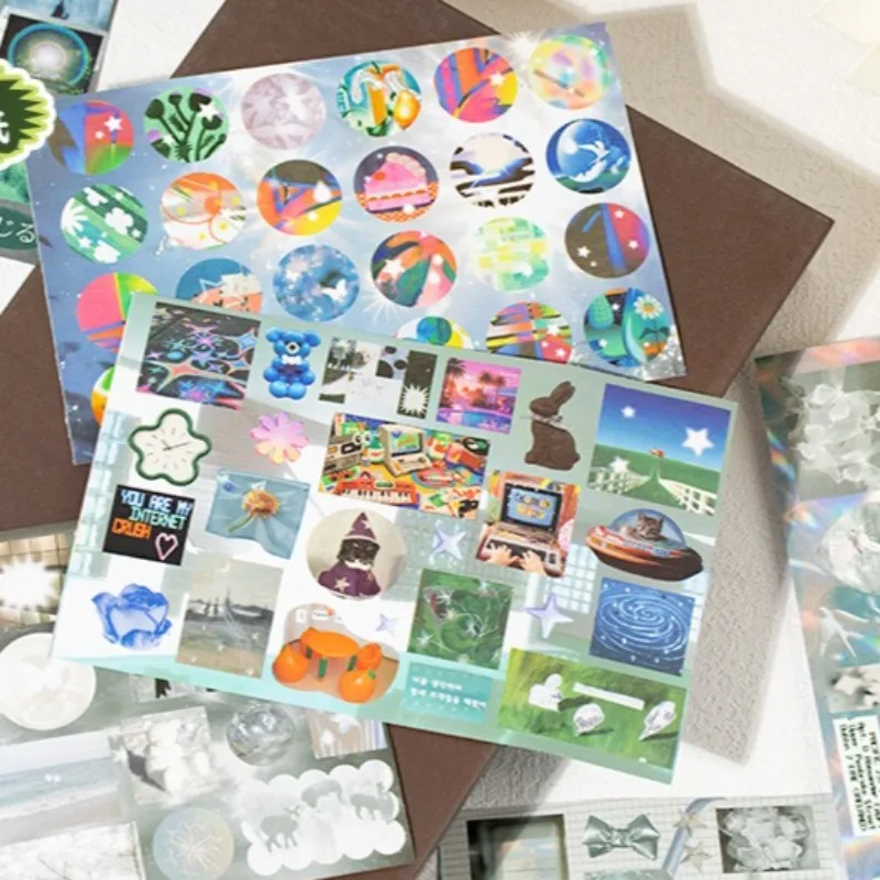 72 ورقة Ins ملصق كتاب ملصق مزخرف كتاب مجلة المواد ملصقات Kpop هدية للأطفال القرطاسية المدرسية للمجلة اليدوية #6