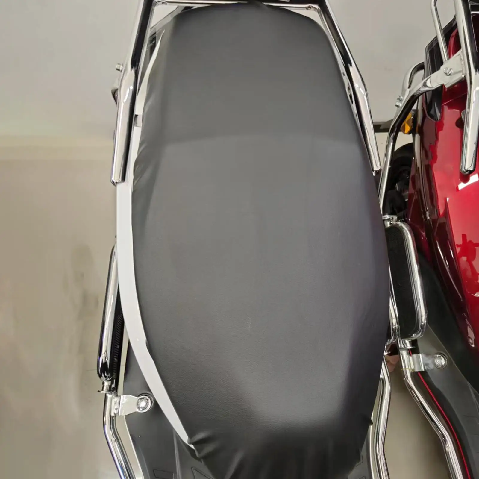 Universal Fit Motorcycle Seat Cover Rainproof PVC Replacement Nonslip Cushion Protector for Motorbike Scooter