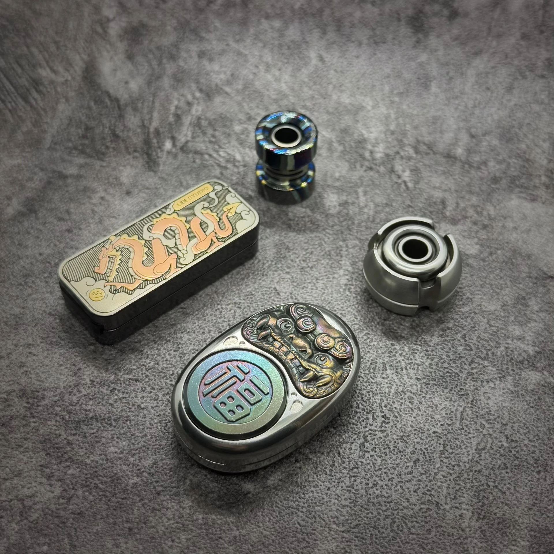 Used EDC Genuine TKEDC Steel Zirconium Dharma Egg TK Nafudamo Push Brand, Stainless Steel Zirconium Alloy Dharma