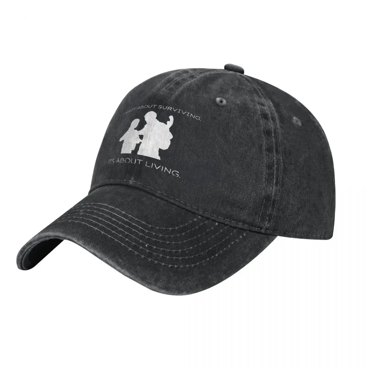Living Not Surviving, Joel & Ellie Silhouette demin Trucker Hat Lightweight Hats Woman Baseball Cap For Men