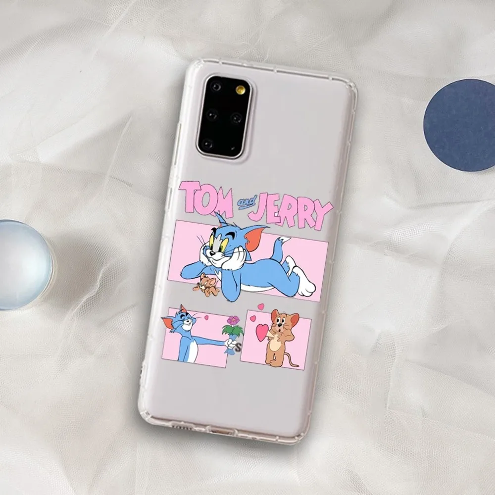 T-Tom and J-Jerry cartoon Mousepad for Samsung A12 21 30 31 51 52 70 71 for Redmi8 9 10 for Honor10 70 50 Clear Case