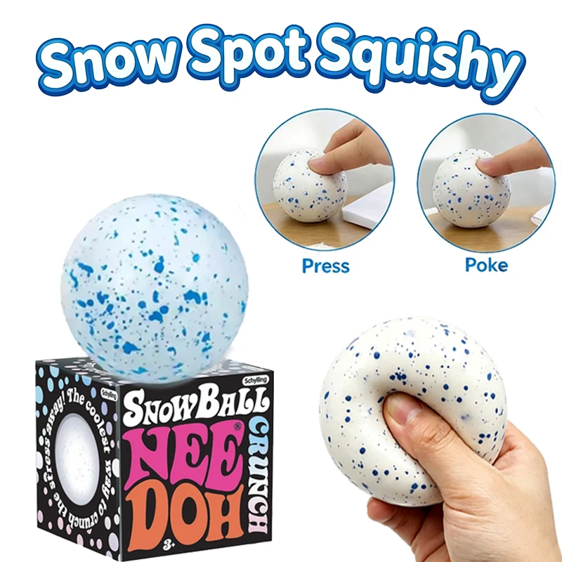 Needoh Snow Ball Crunch Sensory Calm Therapy Toy Autism ADHD Focus Toy Relieve Anxiety Heal Relax Emotional Release Leisure Gift