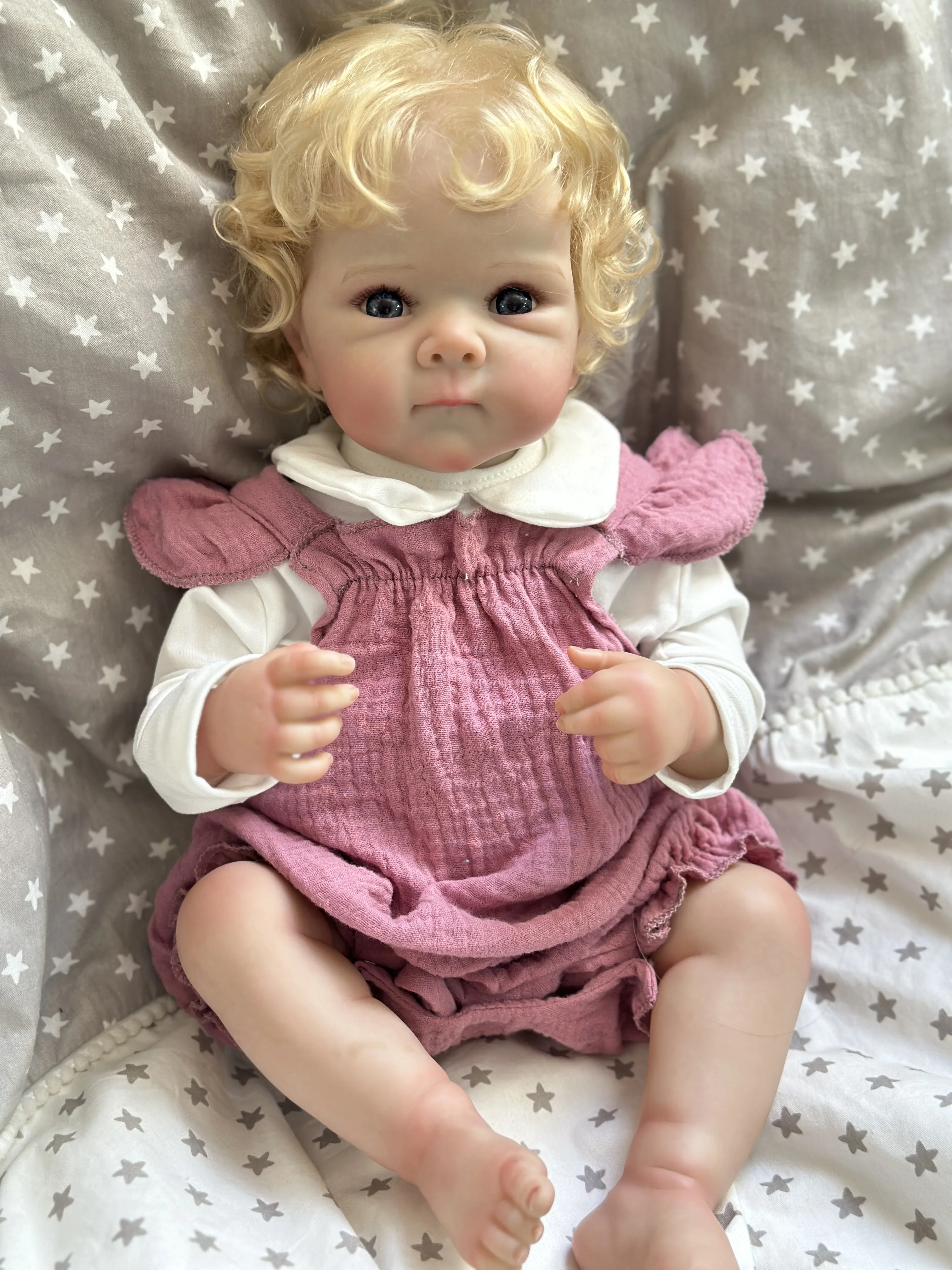 Cokela 20 pollici/50 cm Vera bambola del bambino Real Soft Touch Baby Realistica bambola del bambino rinato del silicone con capelli artificiali impiantati a mano