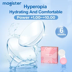 (+1.00~+10.00) MAGITSER Hyperopia Power Contact Lenses And Farsightedness HD Lens Breathable And Soft 14.0mm 8.5mm 6 Months