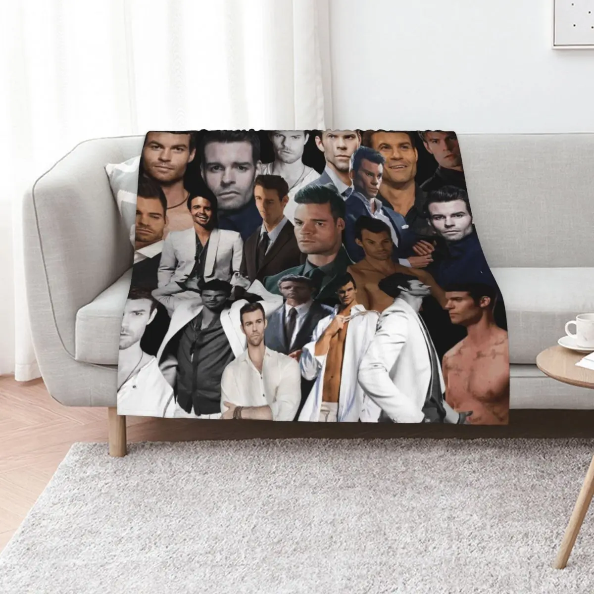 Daniel Gillies - Elijah Mikaelson photo collage Throw Blanket Polar manga Weighted Quilt Giant Sofa Blankets