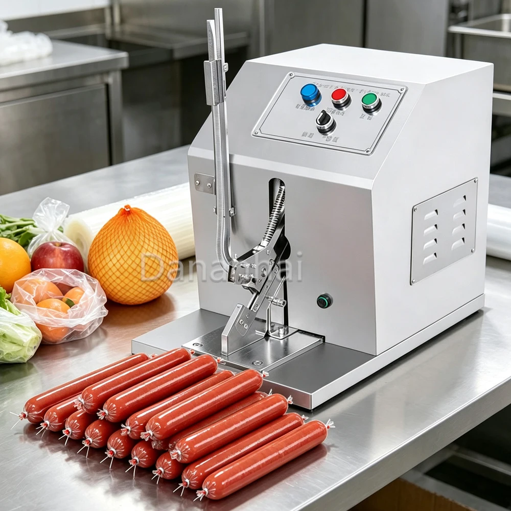 Sausage Packaging Bag Automatic Tying Machine, Small Supermarket Bag Sealing Machine, U-Shaped Clock In Machine