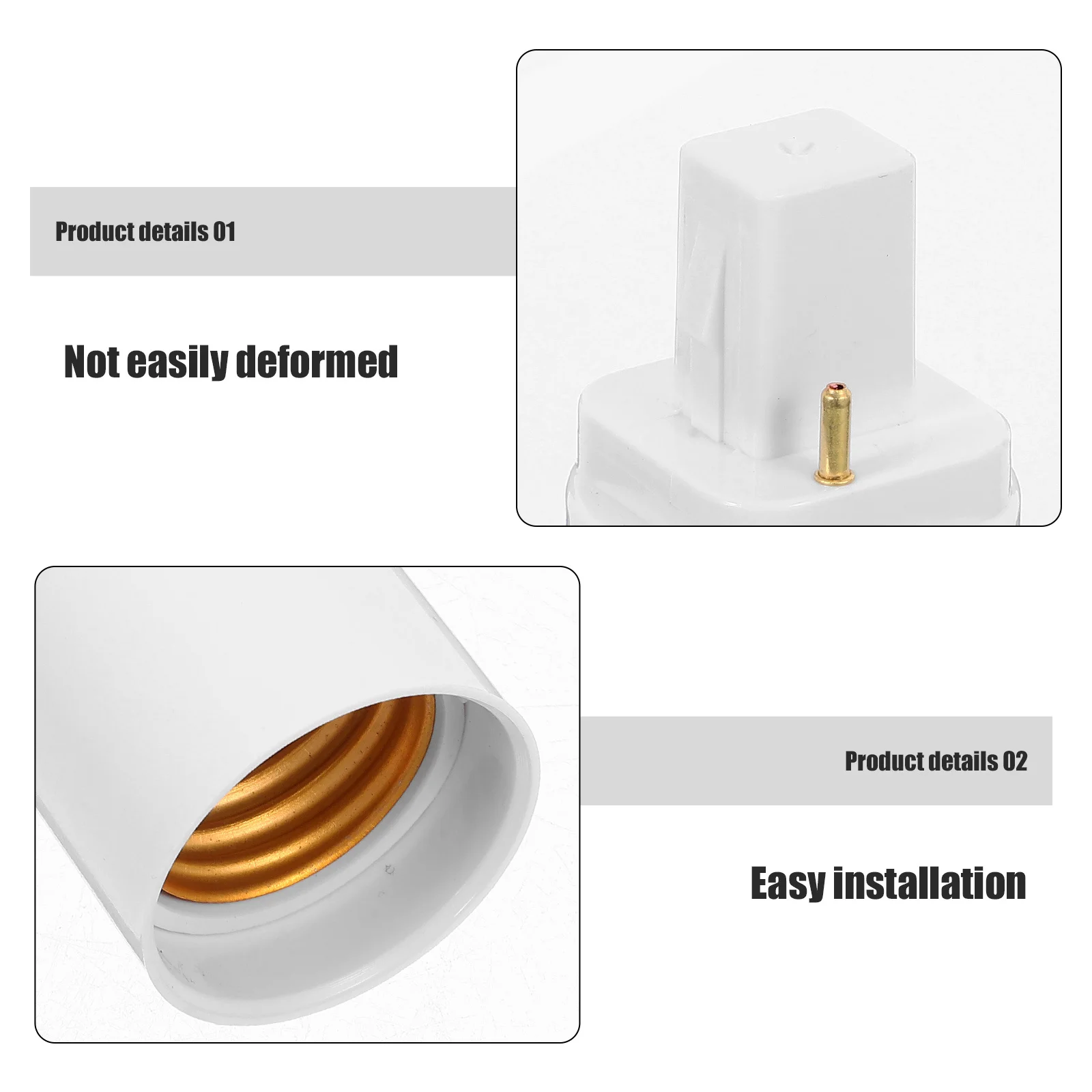 L'adattatore per presa da G24d a E27 resistente al calore converte il dispositivo di base a 2 pin in una presa a vite E27 standard per portalampada a LED