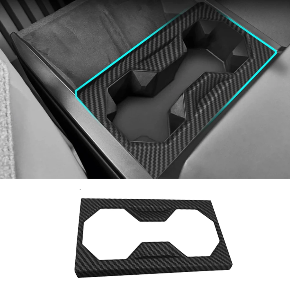 Center Control Cup Holder Cover for Tesla Cybertruck 2024 Water Cup Holder Frame Trim Cover Car Styling Interior Accessories