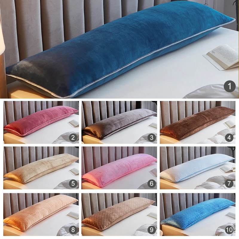 1 szt. Miękka flanelowa długa poszewka na poduszkę duży rozmiar wygodny kochanek poszewka na poduszkę do spania 120/150/180cm pościel poszewka na poduszkę