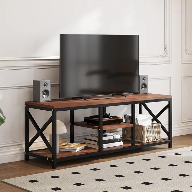 Modern Minimalist TV Cabinet Iron-wood Structure Can Be Customized Drawer Storage TV Cabinet