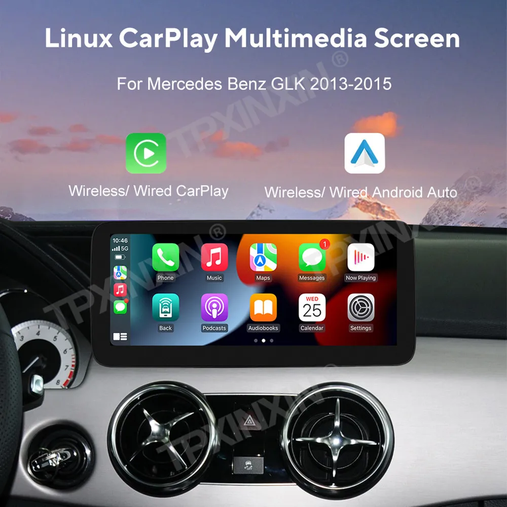 Wireless CarPlay Android Auto HiCar For Mercedes-Benz GLK  2013 2014 2015 Upgrade The Original Car Mirror Link