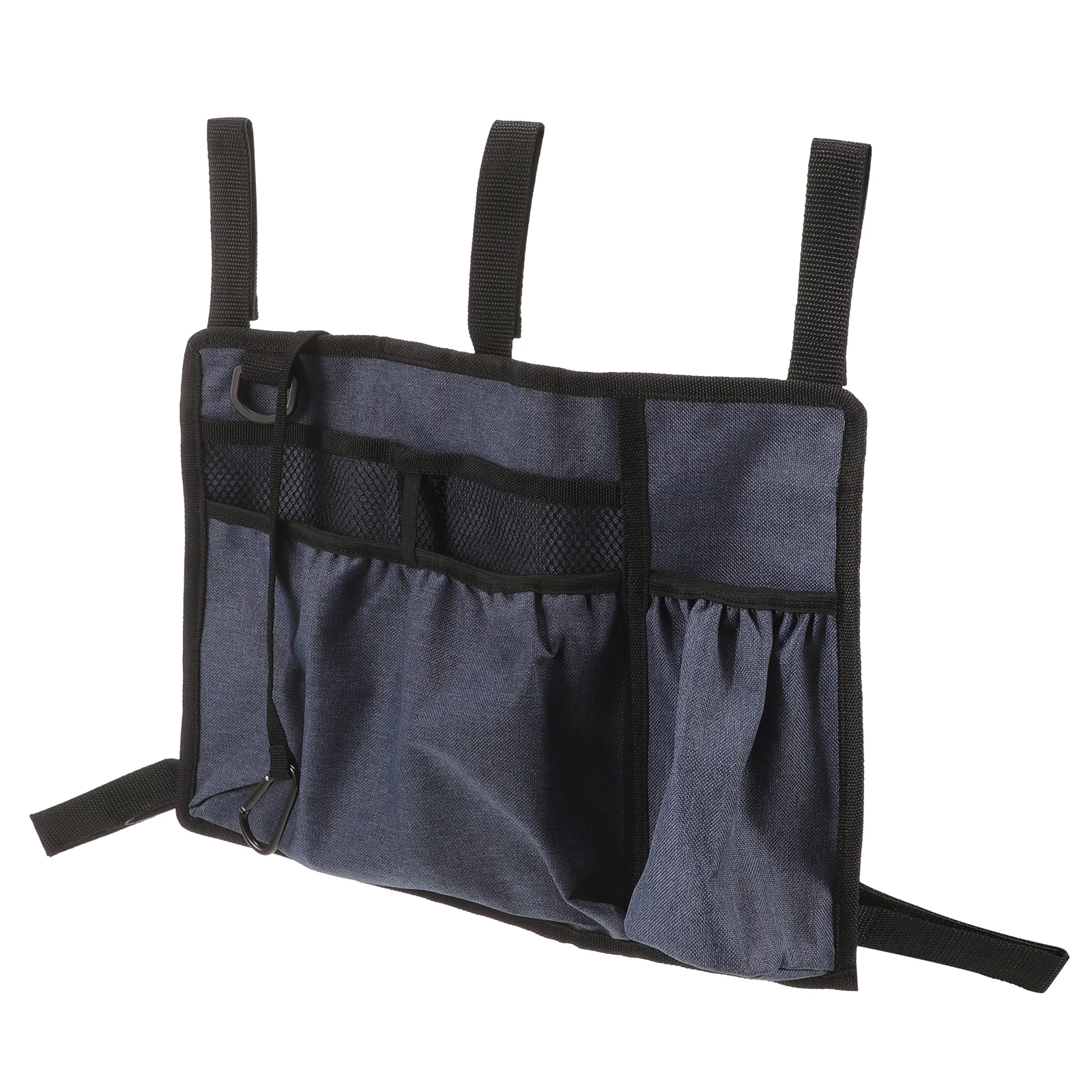 Gehhilfe-Tasche aus Oxford-Stoff, tragbarer Getränkehalter, Kinderwagen-Armlehnen-Organizer zum Aufhängen für Medikamente, Handy-Geldbörse, Gehhilfe-Tasche