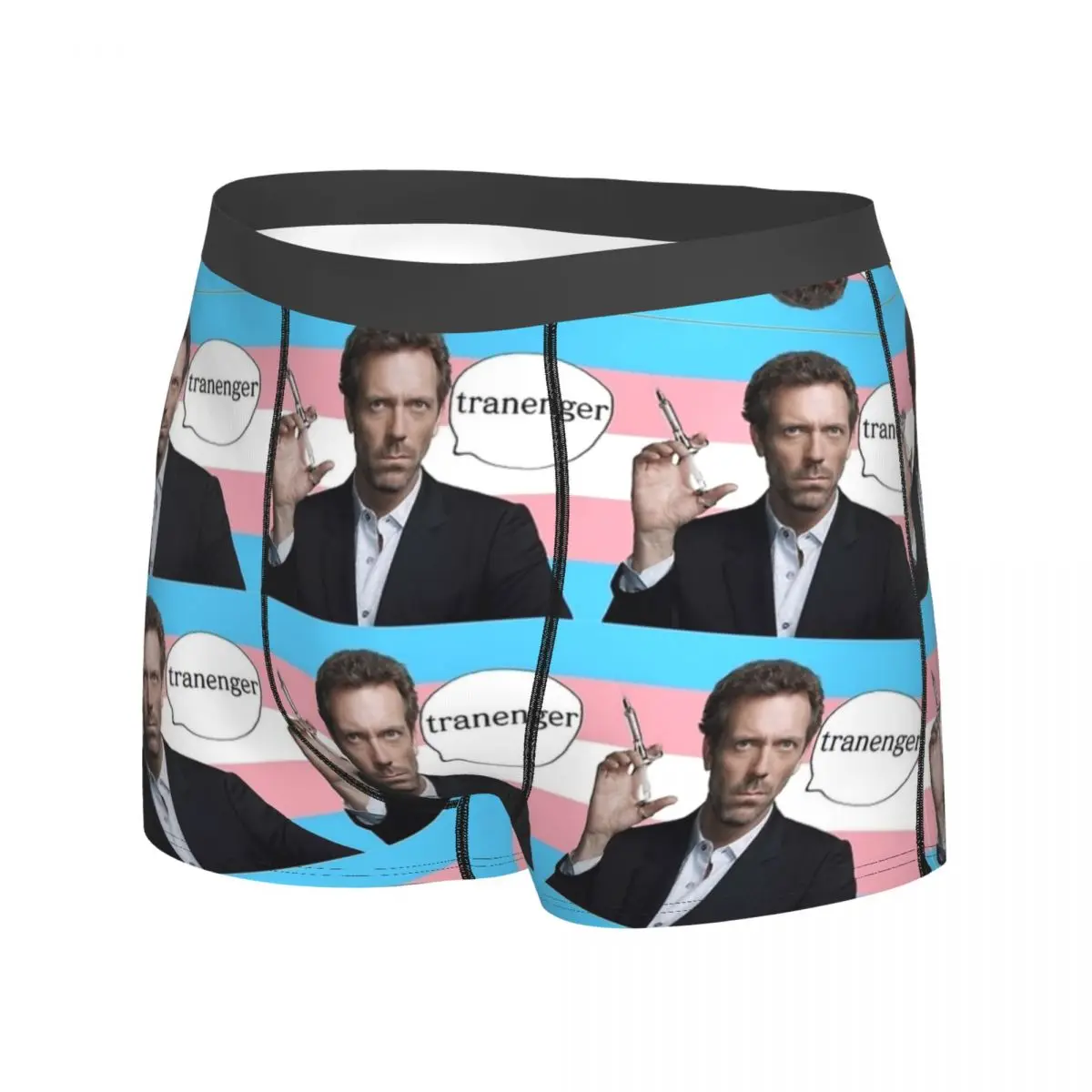 الدكتور غريغوري هاوس الملابس الداخلية التلفزيون الأمريكي الطباعة سراويل بوكسر الساخن الرجال السروال تنفس الملاكم موجز هدية عيد ميلاد #2