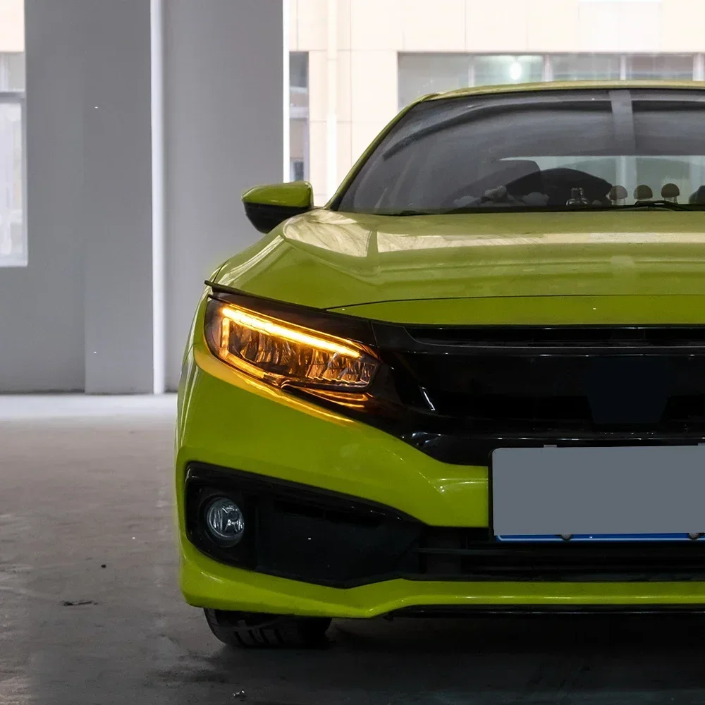 

Для Honda Civic X 10th FC FK7 FK8 2016-2021 Автомобильная фара в сборе, обновленная светодиодная линза для проектора в стиле «ангельские глазки», аксессуары для инструментов