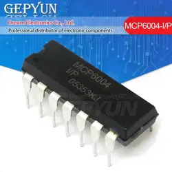 10PCS MCP6004-I/P MCP6004 OP GP 1MHZ RRO DIP14 new and IC In Stock