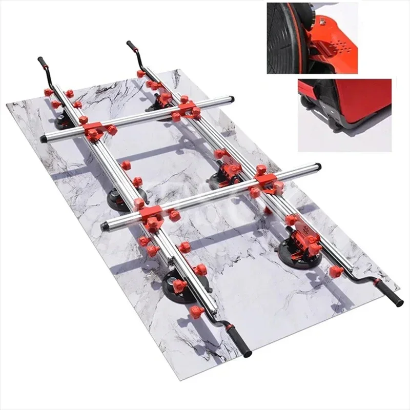 

High Load Capacity Lifter Tool with Electric Vacuum Suction Cups for Transporting Large and Heavy Stone Slabs and Tiles165-320cm