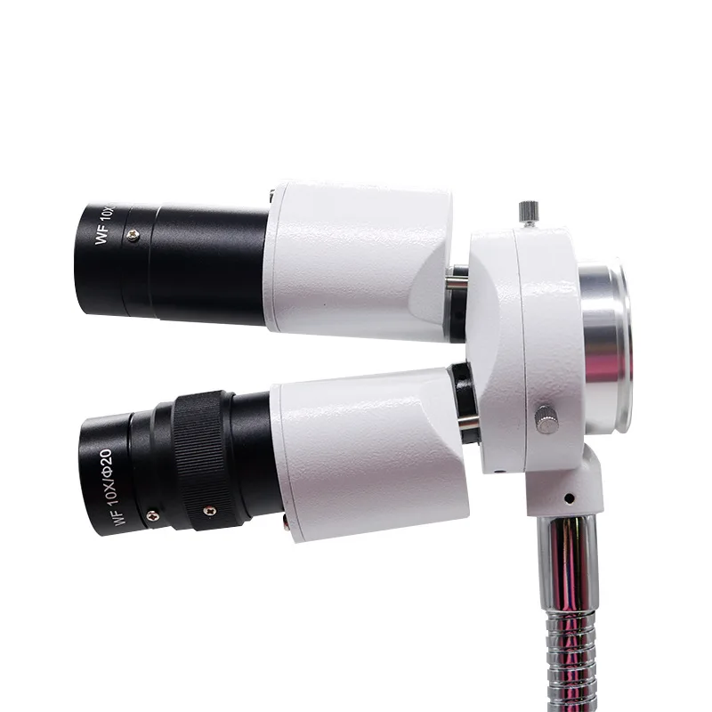 RX-6D 8X Binocular Stereo Microscope LED Light Adjustable Hose for Dental Oral PCB Repair Soldering Tool
